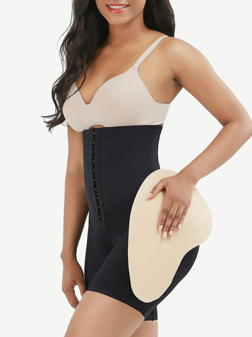 Wholesale High-Waist Tummy Control Shapewear with 2 Removable Hip Pads