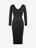 Wholesale Seamless V Neck Long Sleeve Waist Trimming Shaper Dress