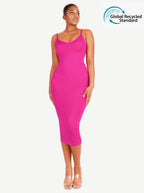 Wholesale 🌿Eco-friendly Spaghetti Strap V-neck Snatched Seamless Shaper Dress