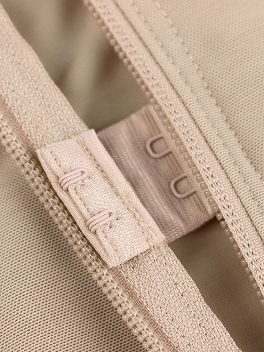 Wholesale Large Size Postoperative Full Body Shaper Front Zipper Smooth Abdomen