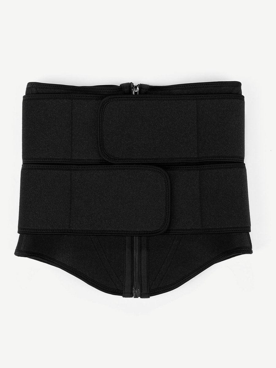 Wholesale Post Surgery Black Neoprene Double Belts Waist Trainer Slimming Belly