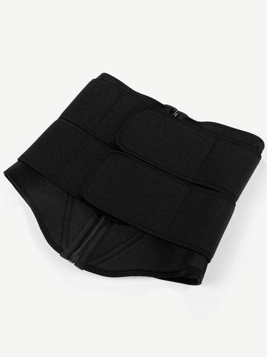 Wholesale Post Surgery Black Neoprene Double Belts Waist Trainer Slimming Belly