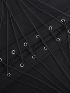 Wholesale U-Shaped 10 Steel Bones Latex Waist Trainer with Fan Lacing and Front Buckle Adjustment